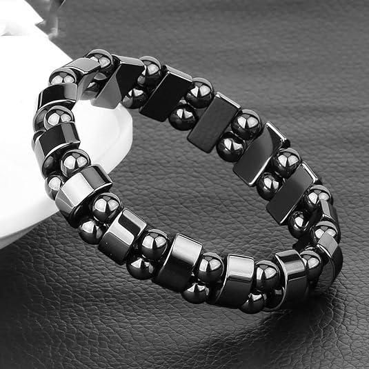 Unisex Stylish Magnetic Black Stone Bracelet