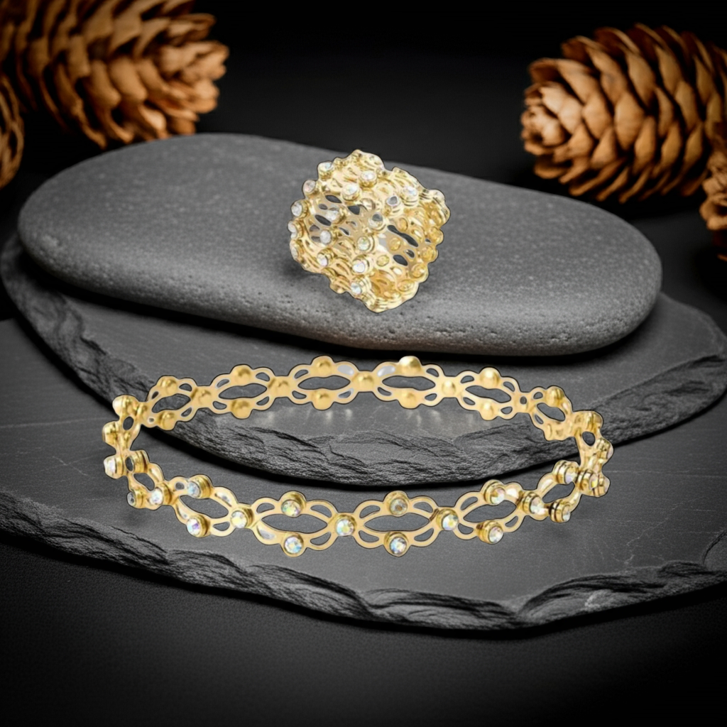 Stretchable 2 In 1 Ring Bracelet